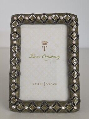 Two's Company Swarovski Bejeweled Enamel Mini Frame